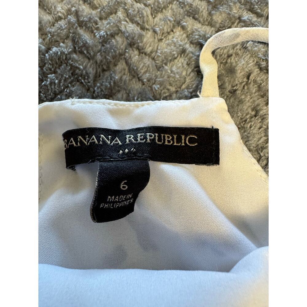 Banana Republic Floral Tiered Gauze Ruffle Dress Size 6 MSR $89.99 Blue Flowers - Picture 3 of 11